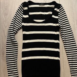 Women’s | Sisley Italy | Black Striped Sweater